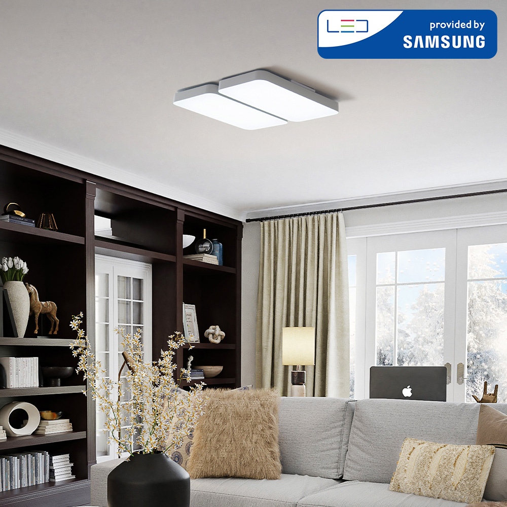 LED 커브드 시스템 거실등 120W 2P (화이트)