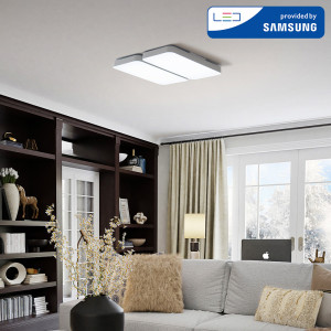 LED 심플 시스템 거실등 120W 2P (화이트)