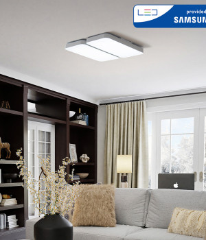 LED 심플 시스템 거실등 120W 2P (화이트)