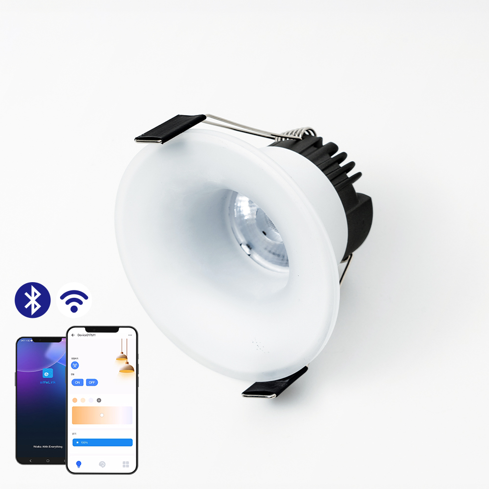 LED IoT조명 스노우 3인치 COB 다운라이트 10W(디밍/삼색변환)
