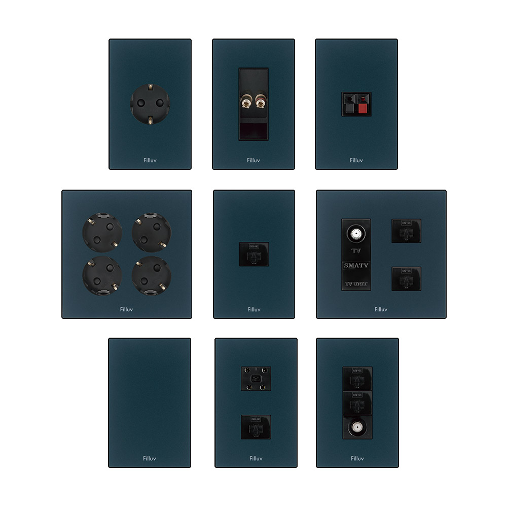 베코 필럽 콘센트/통신 [딥블루 블랙바디]