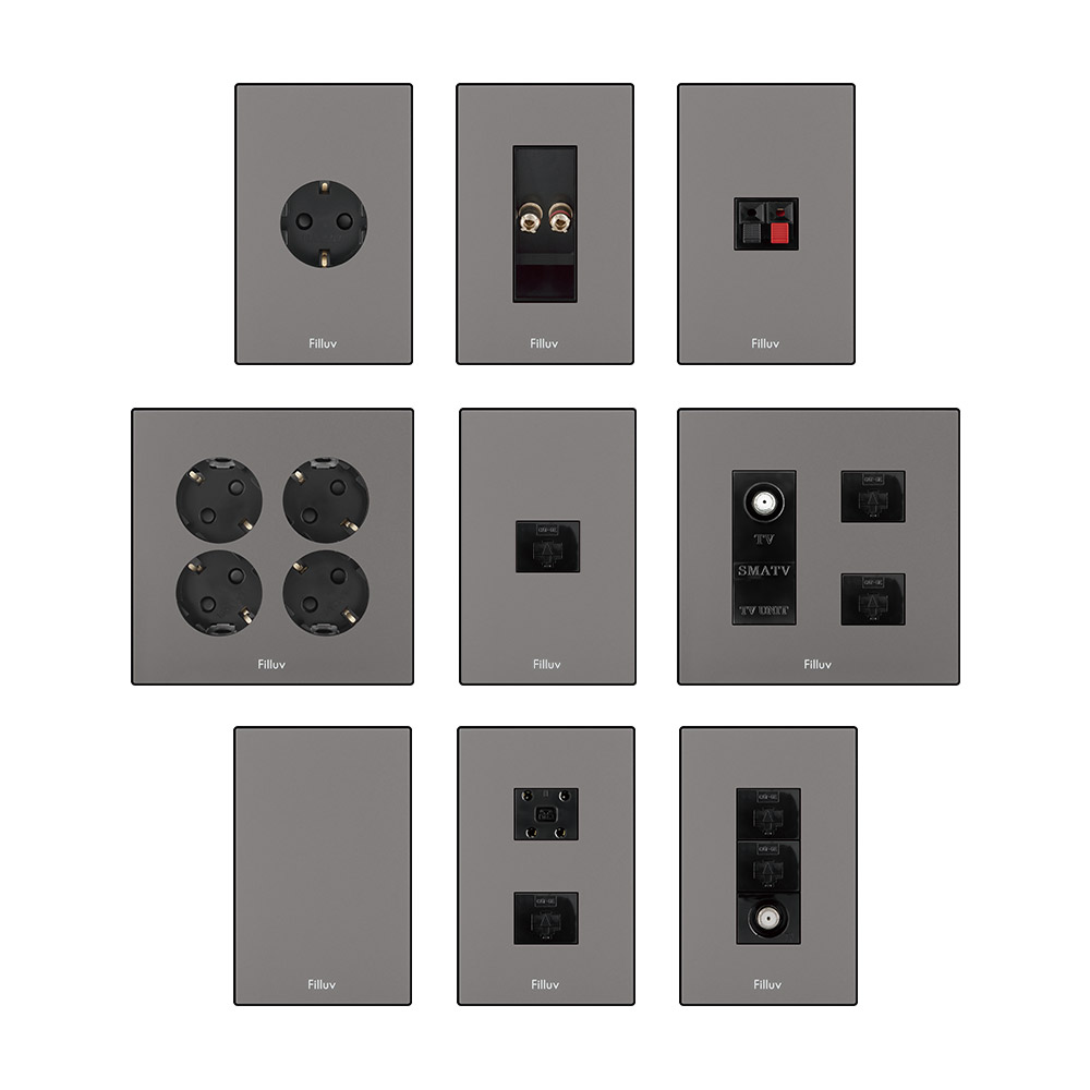 베코 필럽 콘센트/통신 [그레이]