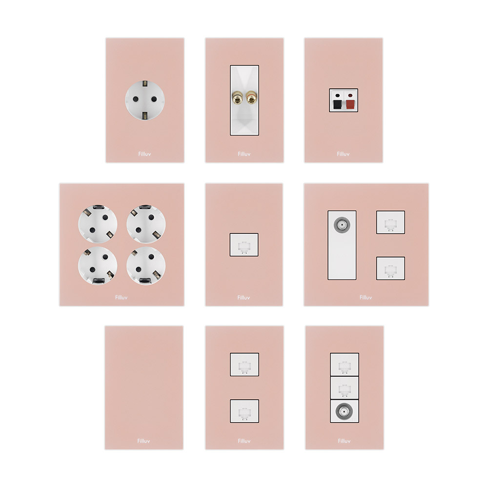베코 필럽 콘센트/통신 [핑크]