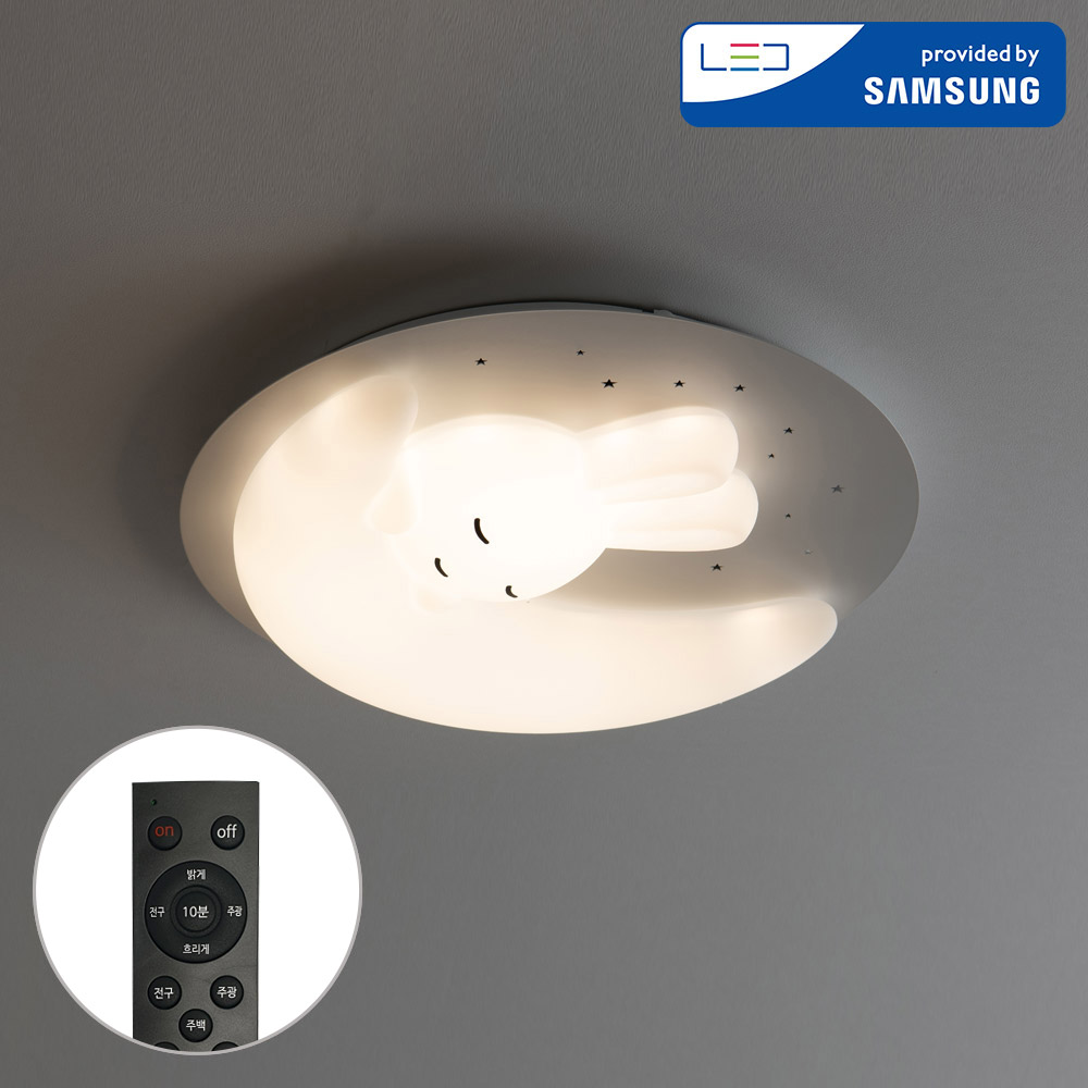 LED 토끼 품은 달 아이방등 75W