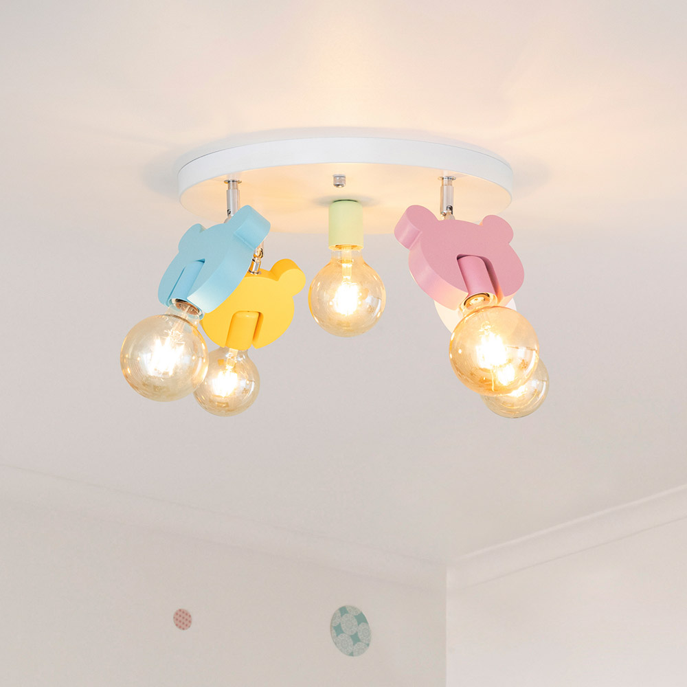 파스텔곰 5등 아이방조명