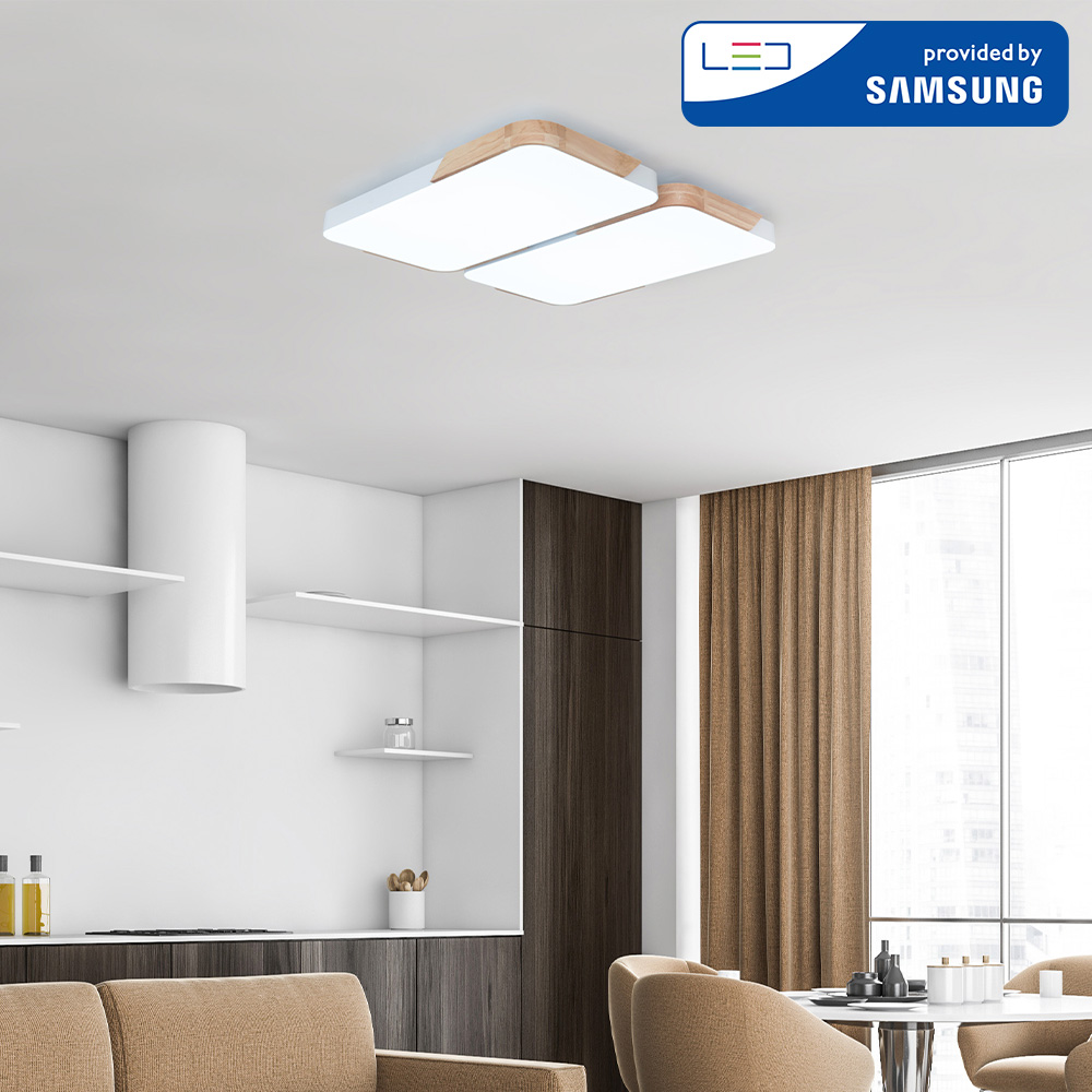 LED 마르딘 우드 거실4등 120W