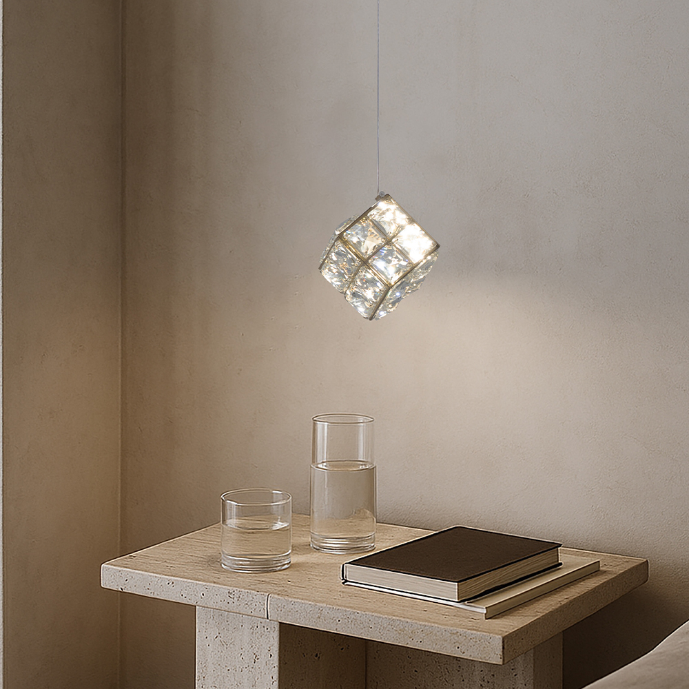 LED 크리스탈 큐브 1등 펜던트 조명 10W